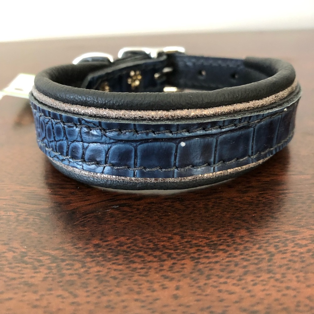 Padded leather dog collar